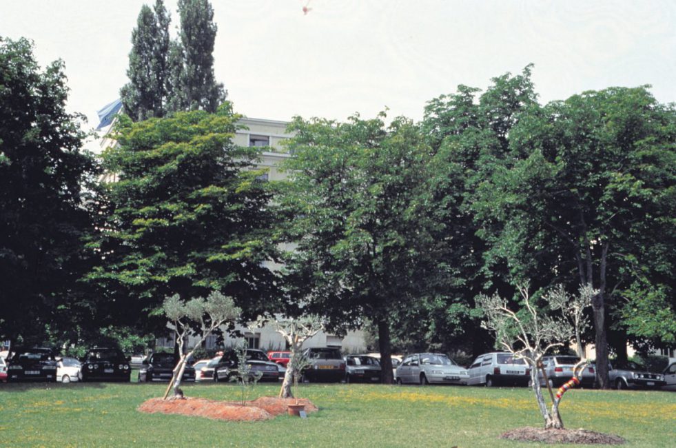 Grafting, 1995, installation view. Ariana Park , Geneva Switzerland